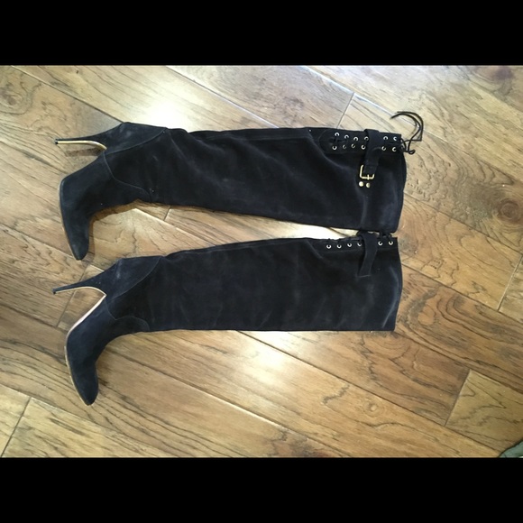 Chloe Suede Over the Knee Boots - Picture 6 of 9